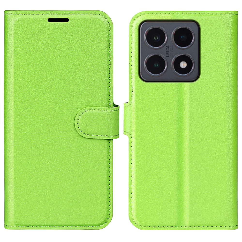Litchi knižkové púzdro na Xiaomi 15T - zelené
