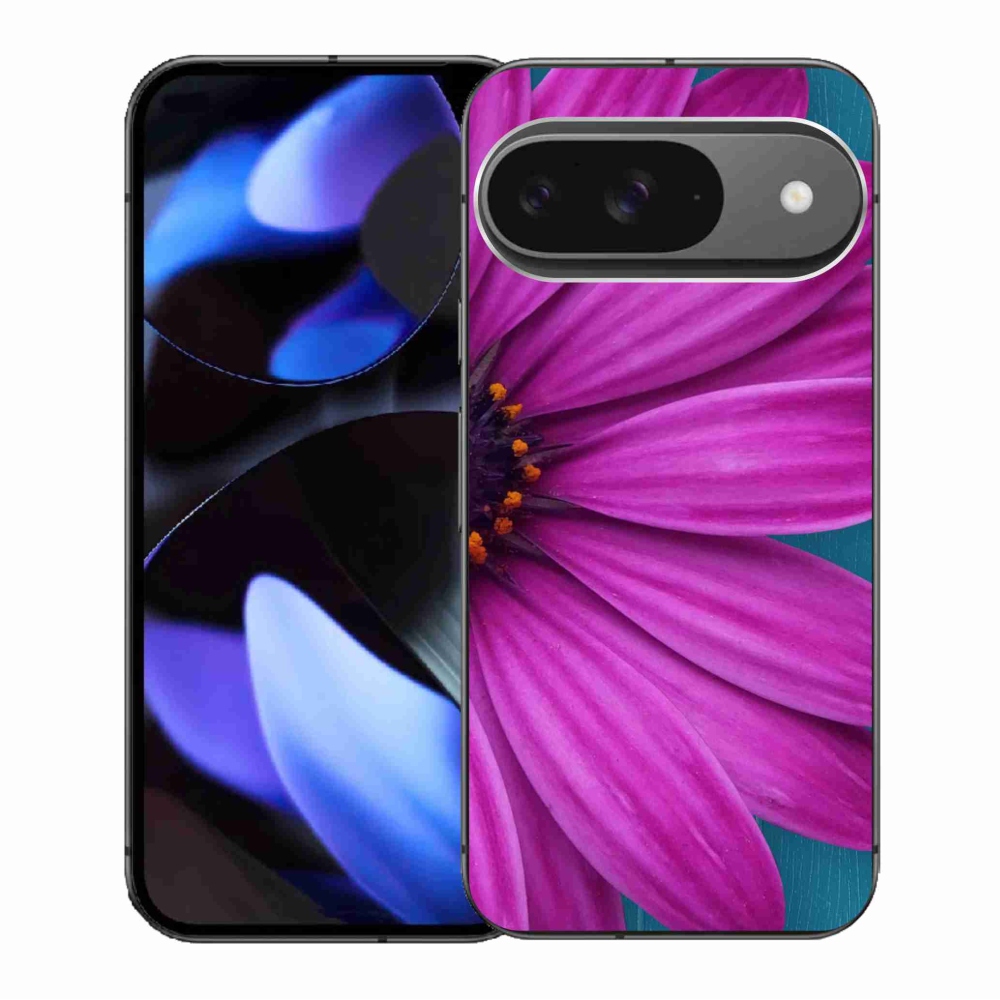 Gélový obal mmCase na Google Pixel 9/9 Pro - fialová margaréta