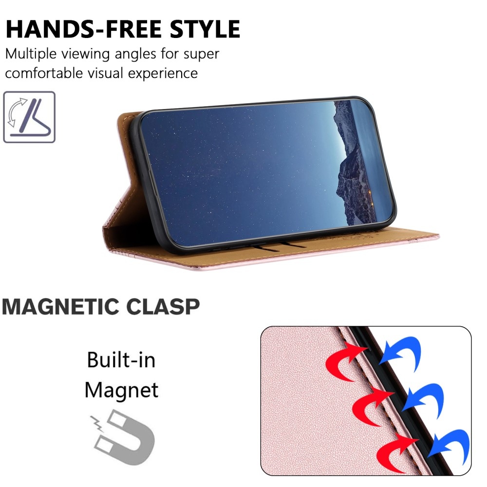 L-Shaped knižkové puzdro na Honor 400 Lite - ružovozlaté