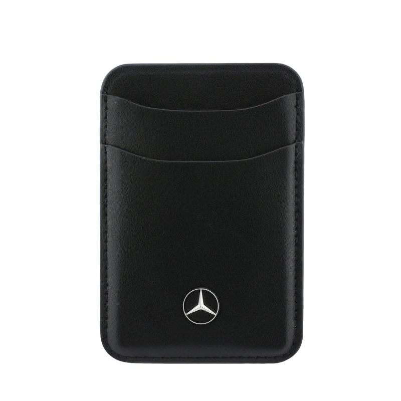 Mercedes PU kožené puzdro na karty MagSafe Wallet Black