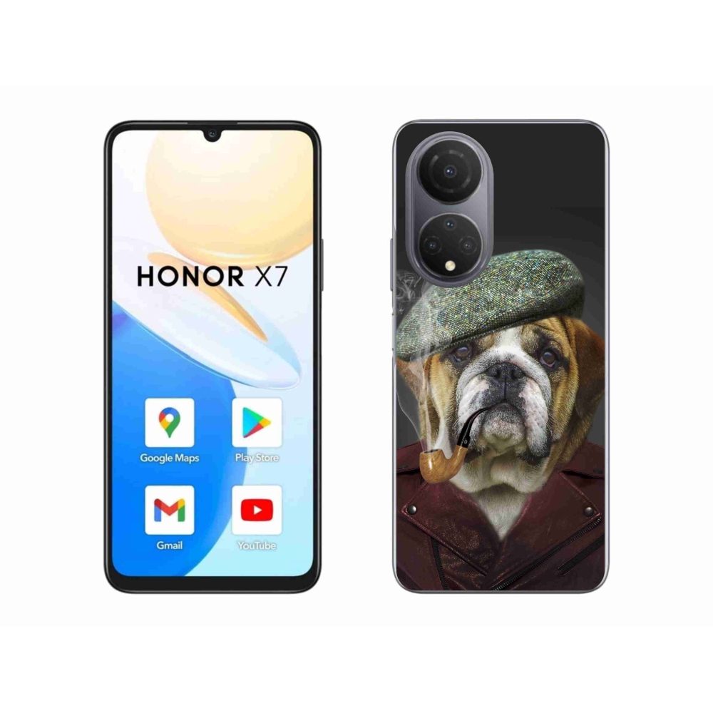 Gélový kryt mmCase na Honor X7 - pes s fajkou