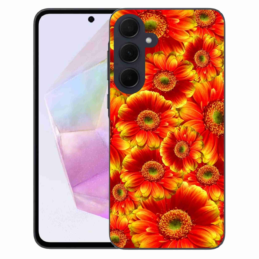 Gélový kryt mmCase na Samsung Galaxy A35 5G - gerbera 1