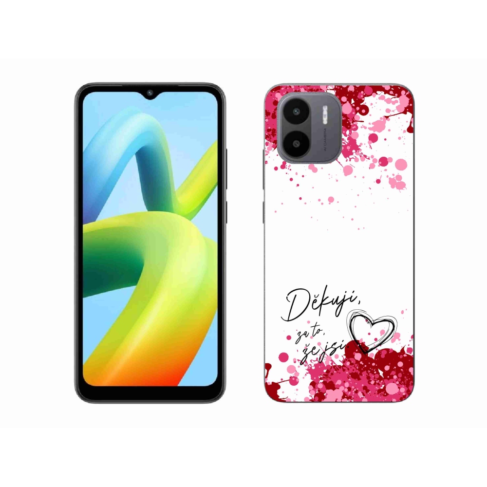 Gélový kryt mmCase na Xiaomi Redmi A1 - zamilovaný text 2 biele pozadie