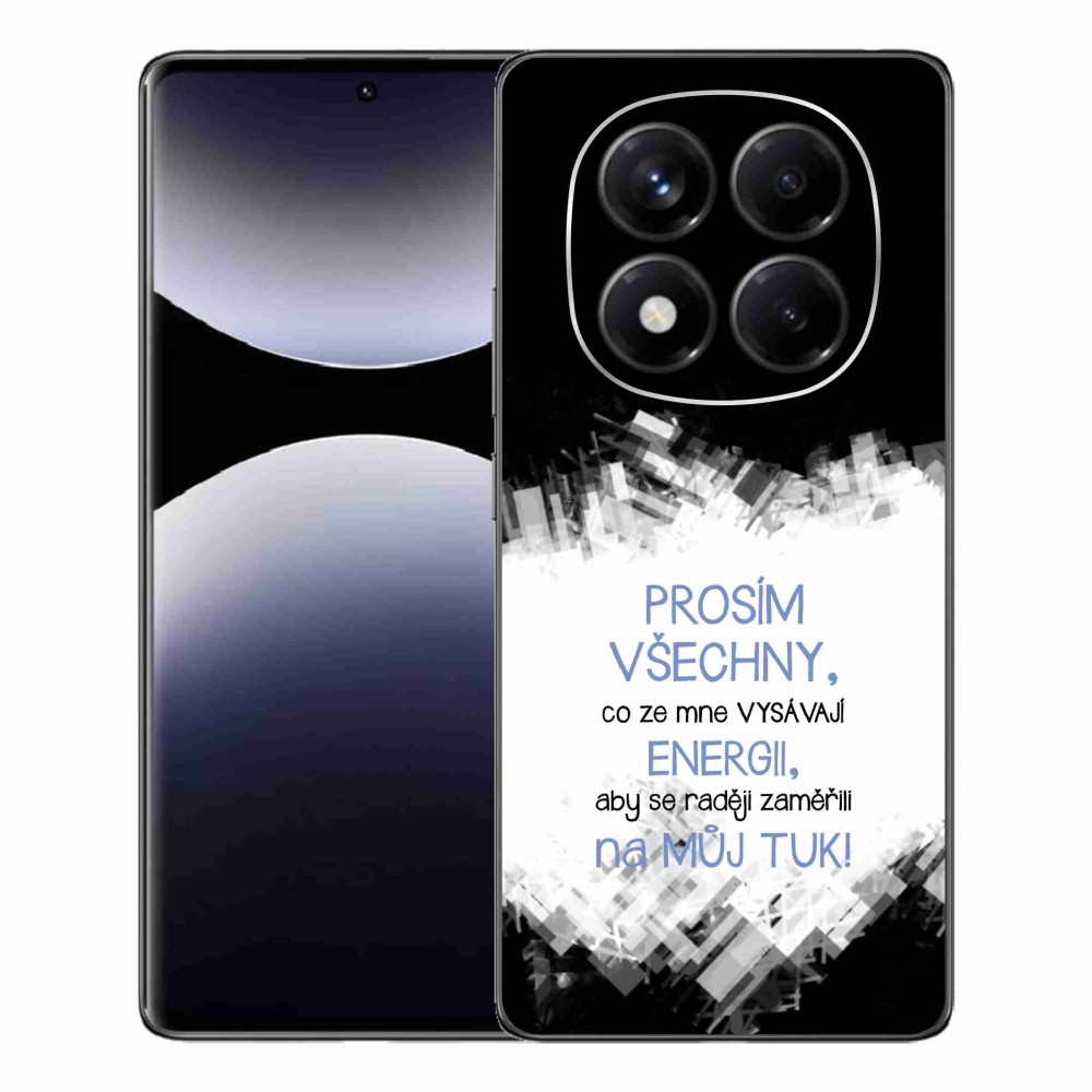 Gélový kryt mmCase na Xiaomi Redmi Note 14 Pro - vtipný text 1 modrý