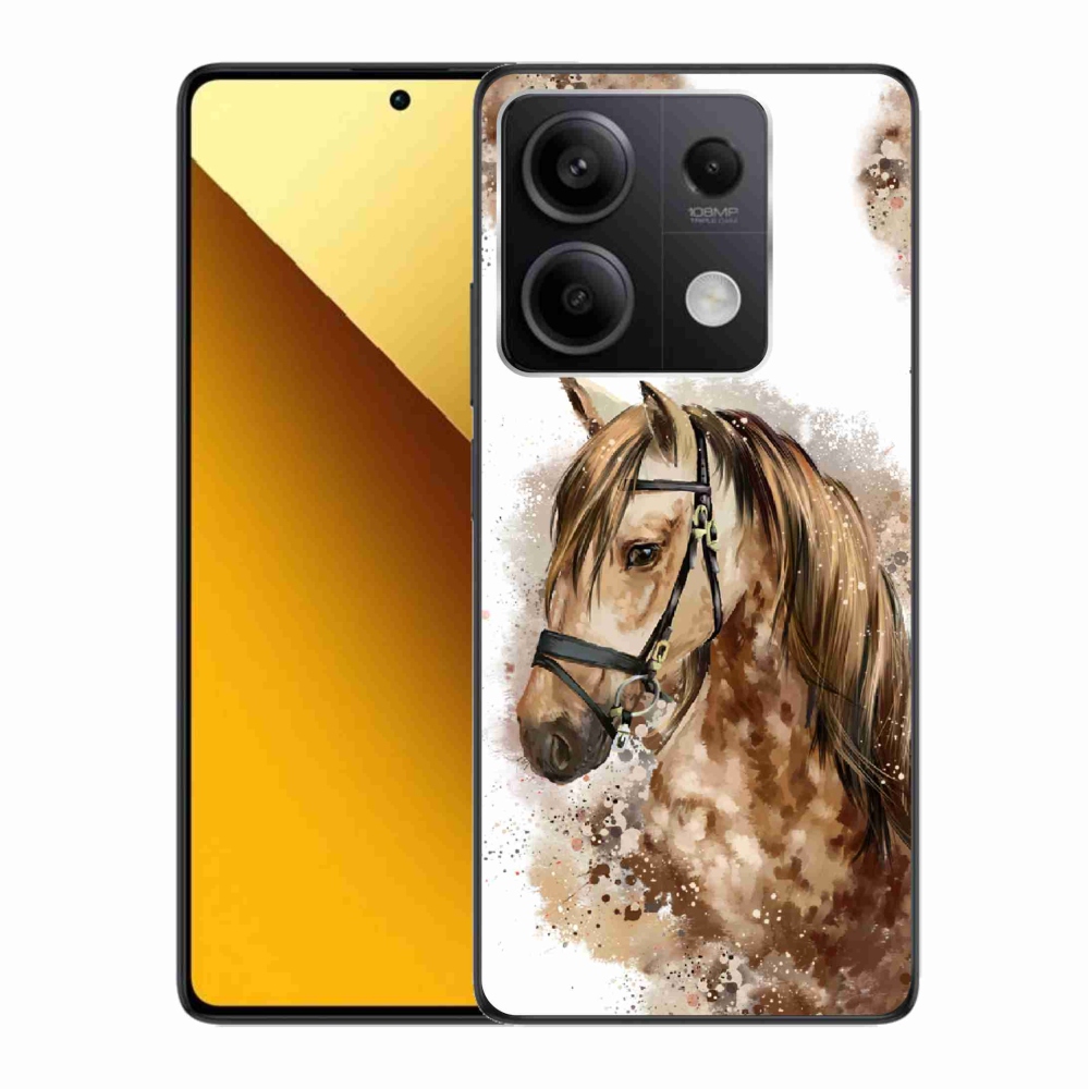 Gélový kryt mmCase na Xiaomi Redmi Note 13 5G - hnedý kreslený kôň