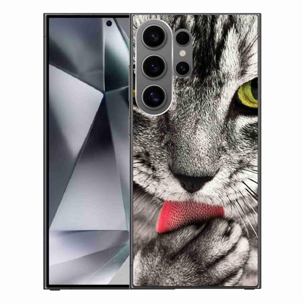 Gélový kryt mmCase na Samsung Galaxy S24 Ultra - zelené mačacie oči