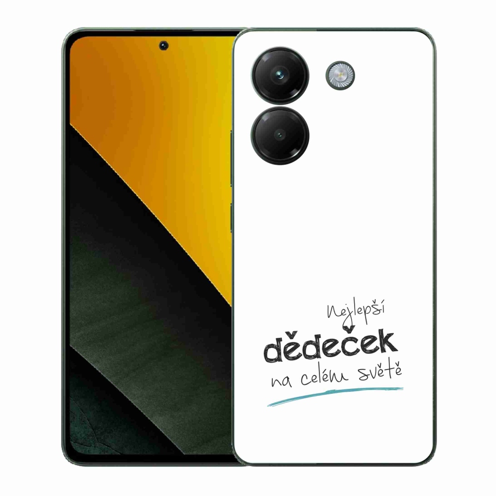 Gélový kryt mmCase na Xiaomi Poco M7 Pro 5G - najlepší dedko 3 biele pozadie