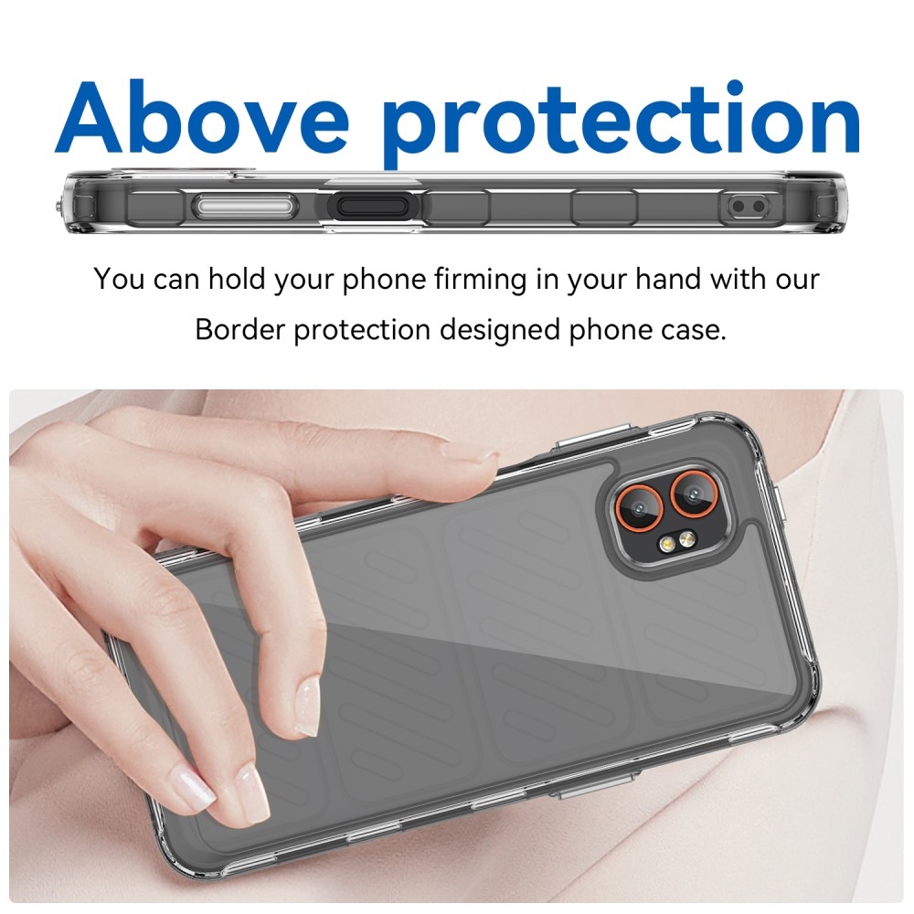 Gélový obal s pevným chrbtom na Samsung Galaxy Xcover 7 Pro - priehľadný