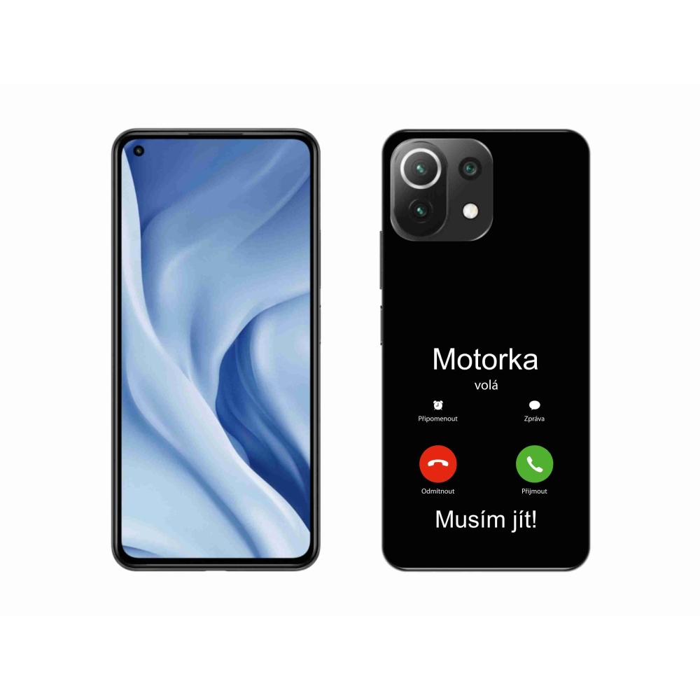 Gélový kryt mmCase na Xiaomi 11 Lite 5G NE - motorka volá čierne pozadie