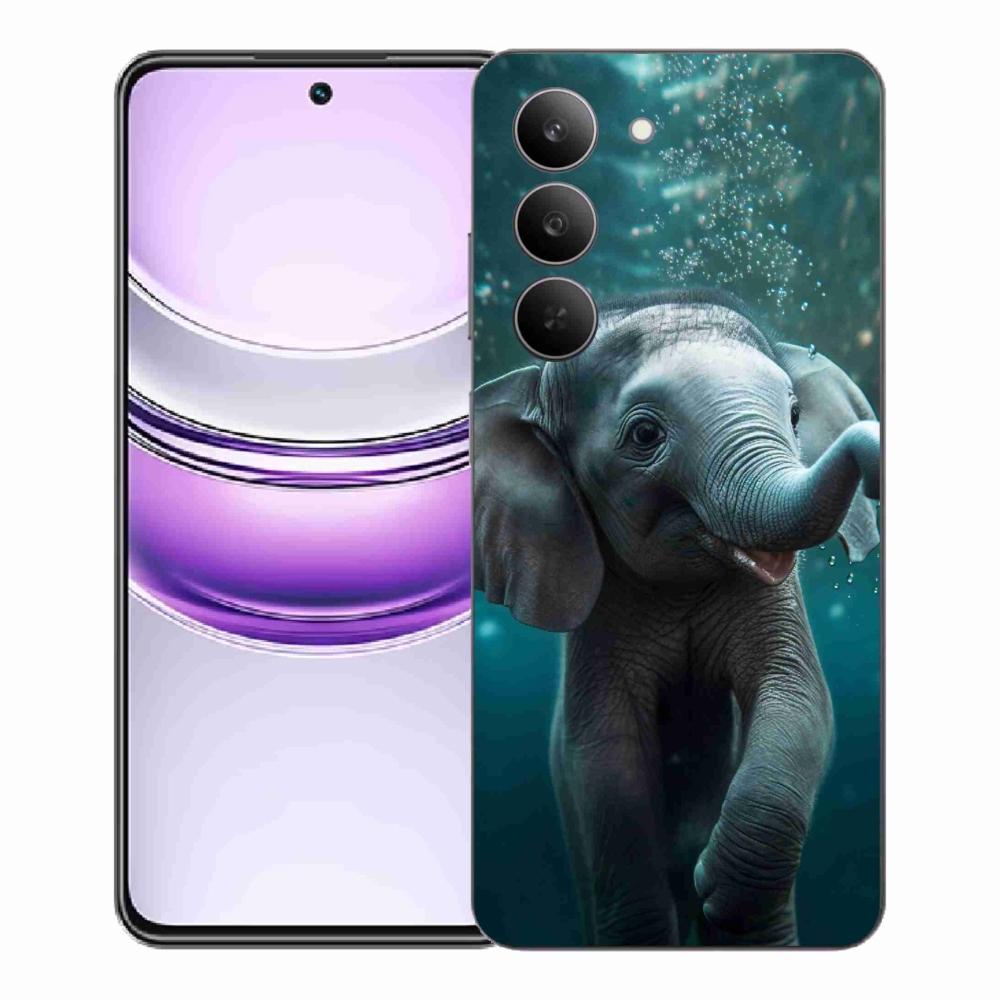 Gélový kryt mmCase na Realme 14x 5G - sloník pod vodou