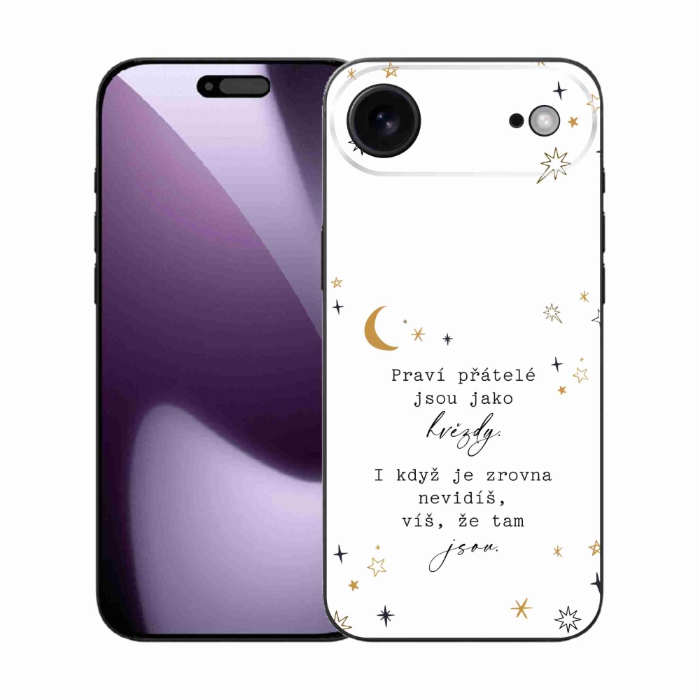 Gélový kryt mmCase na iPhone 17 Air - citát 6 biele pozadie