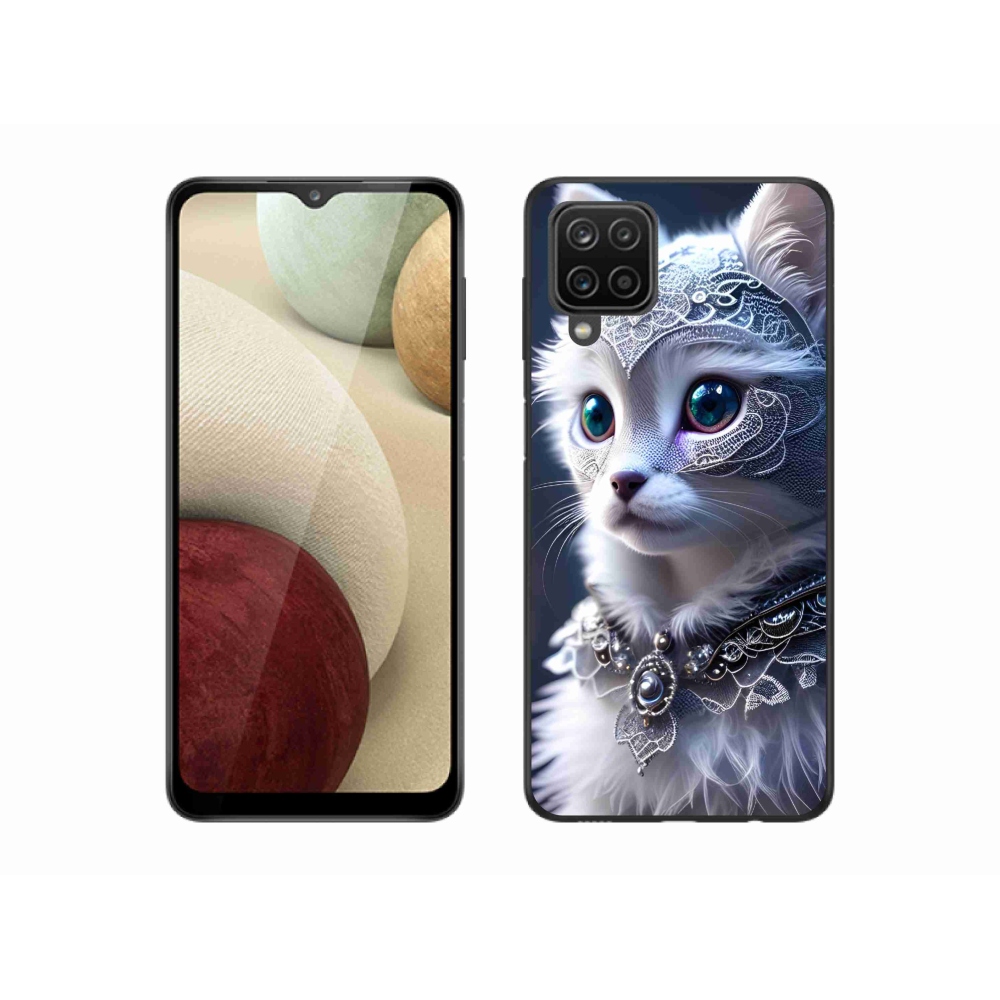 Gélový kryt mmCase na Samsung Galaxy M12 - biela mačka