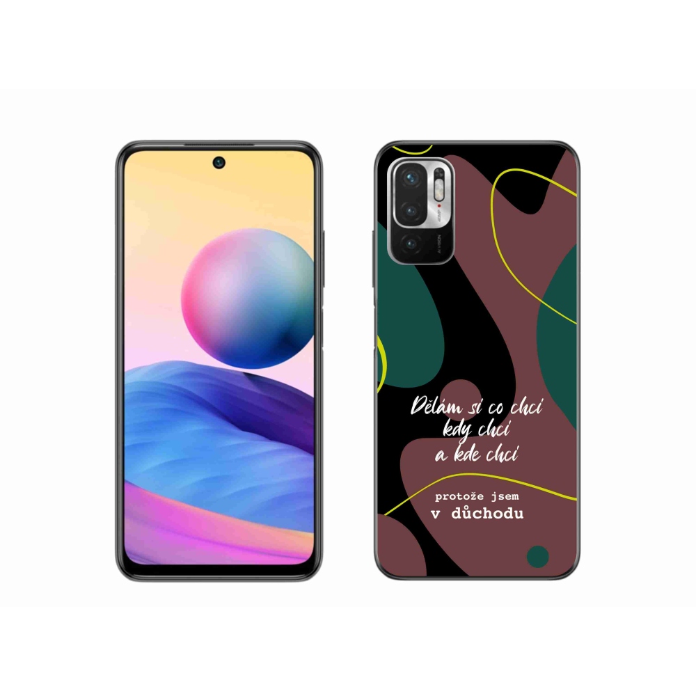 Gélový kryt mmCase na Xiaomi Redmi Note 10 5G - vtipný text 10 čierne pozadie