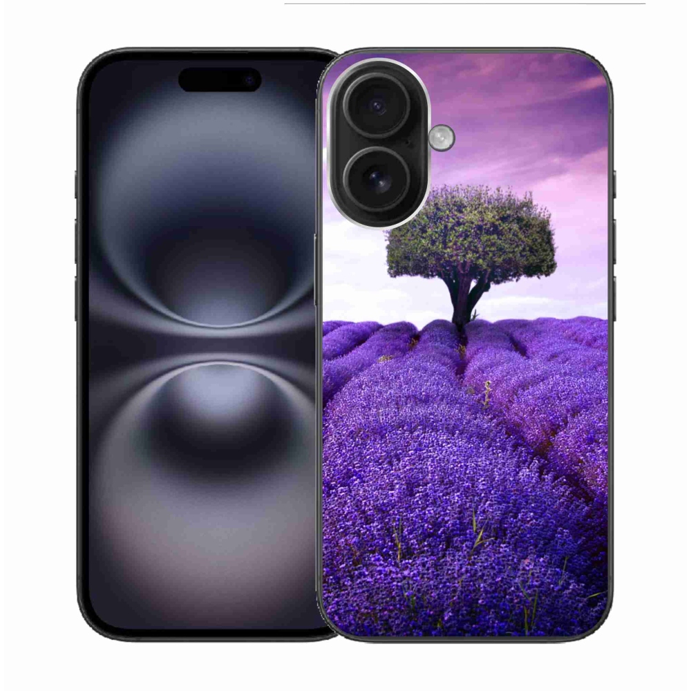 Gélový kryt mmCase na iPhone 16 - levanduľová lúka