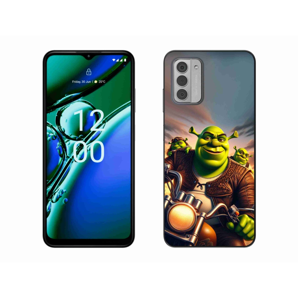 Gélový kryt mmCase na Nokia G42 - shrek na motorke