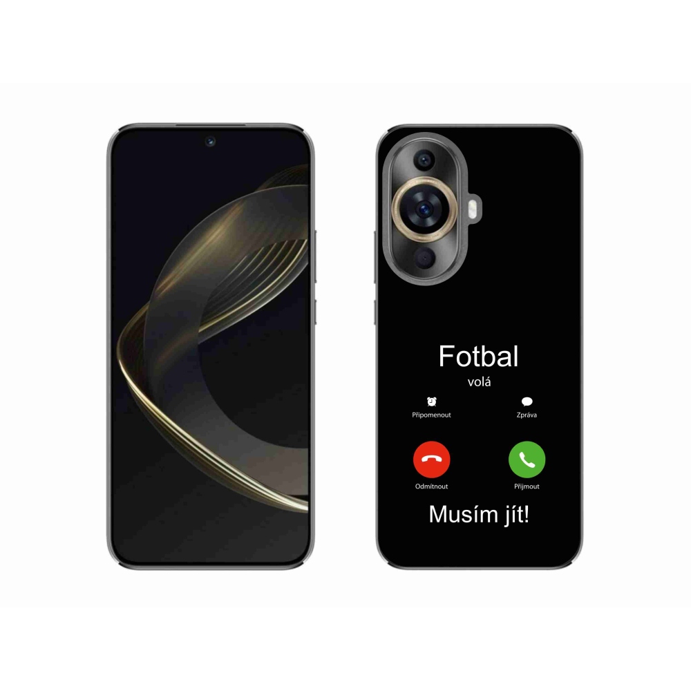 Gélový kryt mmCase na Huawei Nova 11 - futbal volá čierne pozadie