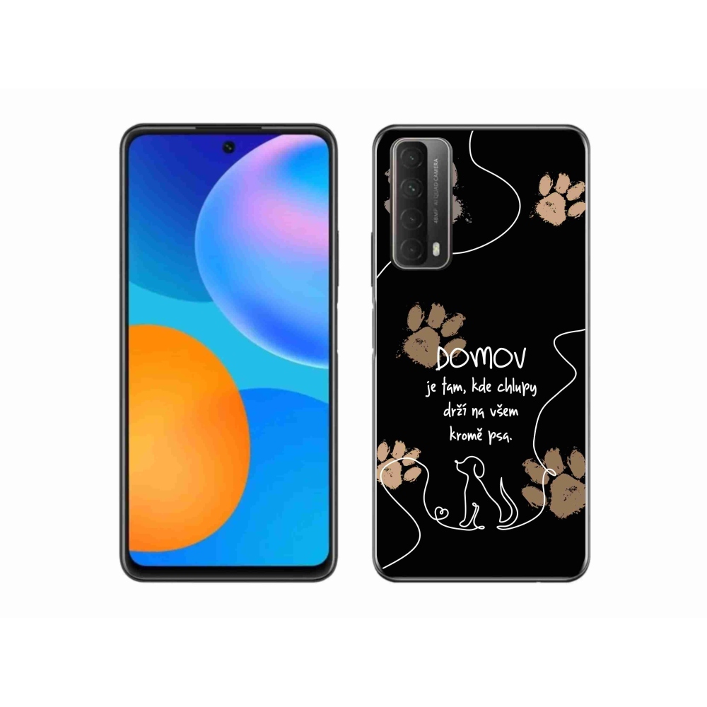 Gélový kryt mmCase na Huawei P Smart (2021) - psí motív čierne pozadie