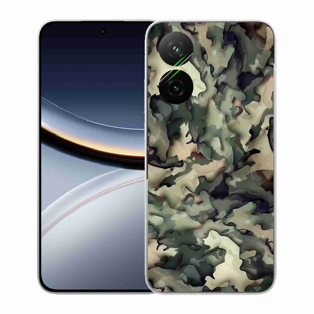 Gélový kryt mmCase na Xiaomi Poco F7 5G - maskáčový vzor 9