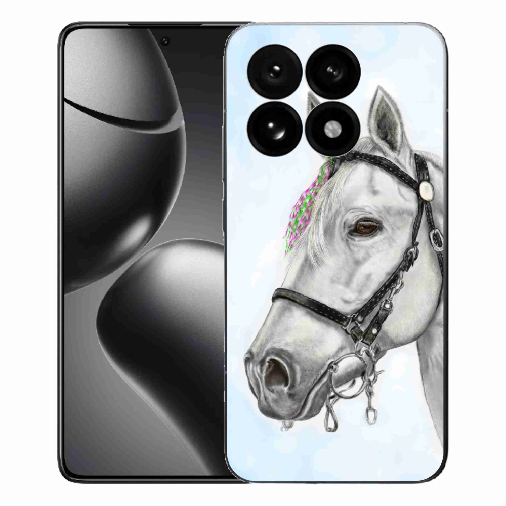 Gélový kryt mmCase na Xiaomi 15T - biely kôň 1