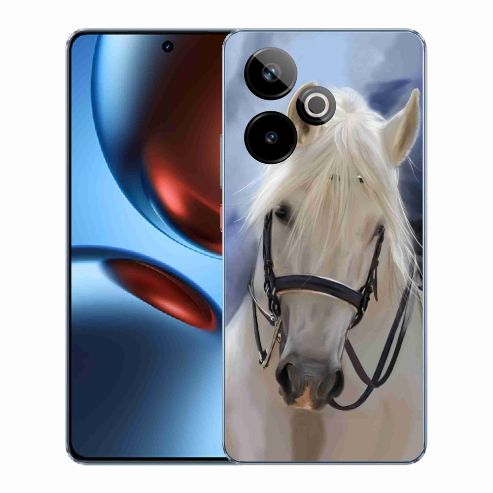 Gélový kryt mmCase na Realme GT 7 5G/GT 7T 5G - biely kôň