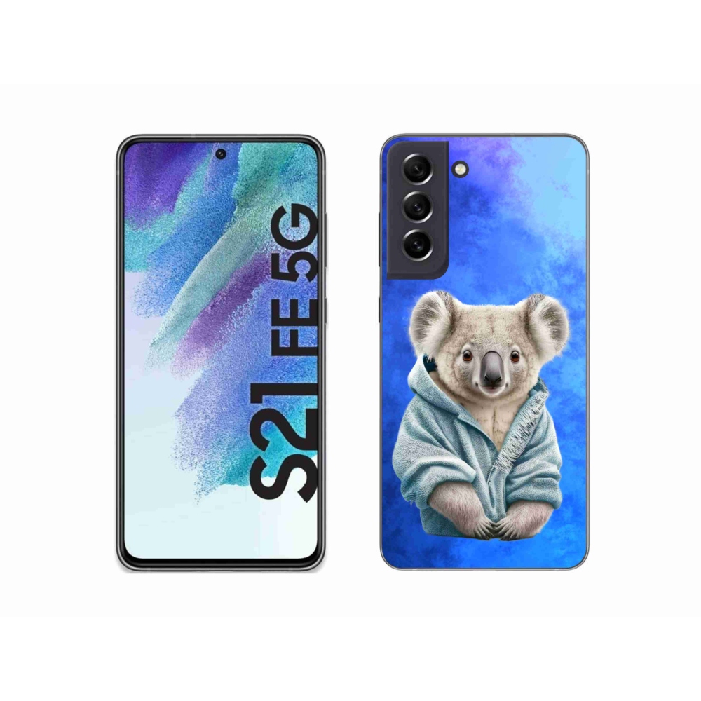 Gélový kryt mmCase na Samsung Galaxy S21 FE 5G - koala vo svetri