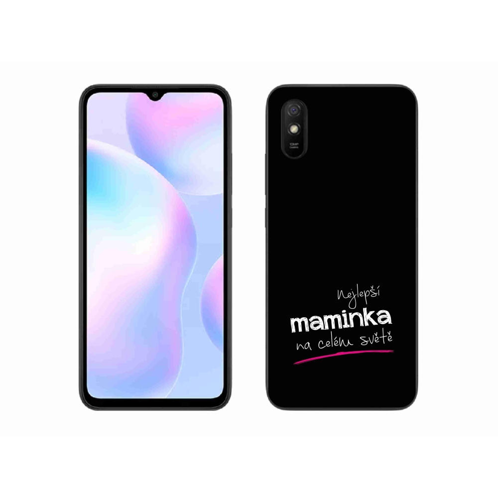 Gélový kryt mmCase na Xiaomi Redmi 9AT - najlepšia mamička 4 čierne pozadie