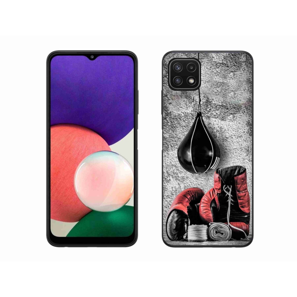Gélový kryt mmCase na Samsung Galaxy A22 5G - boxovacie vrece a rukavice