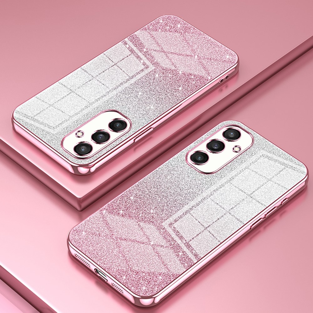 Cut gélový trblietavý obal na Samsung Galaxy S25 - ružový