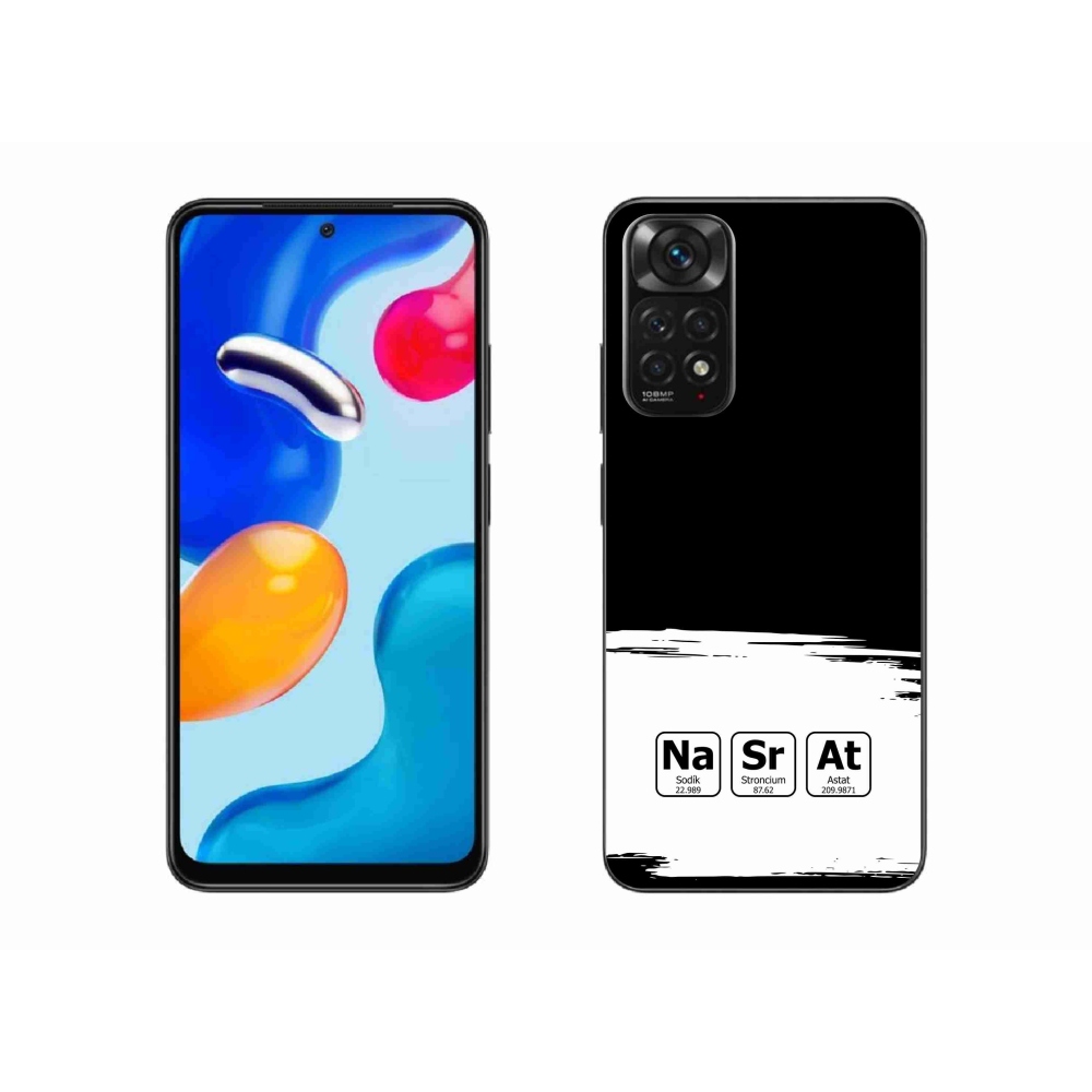 Gélový kryt mmCase na Xiaomi Redmi Note 11 4G - chemické prvky bieločierne pozadie