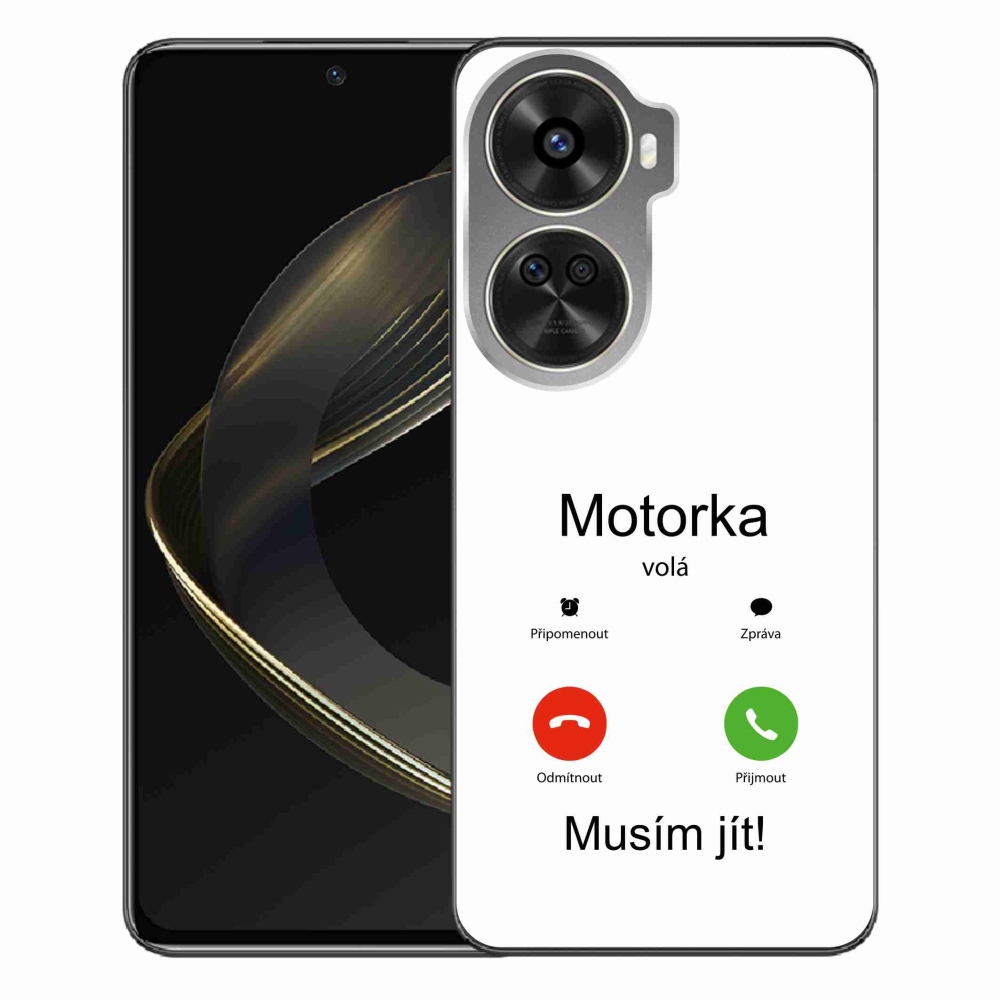 Gélový kryt mmCase na Huawei Nova 12 SE - motorka volá biele pozadie