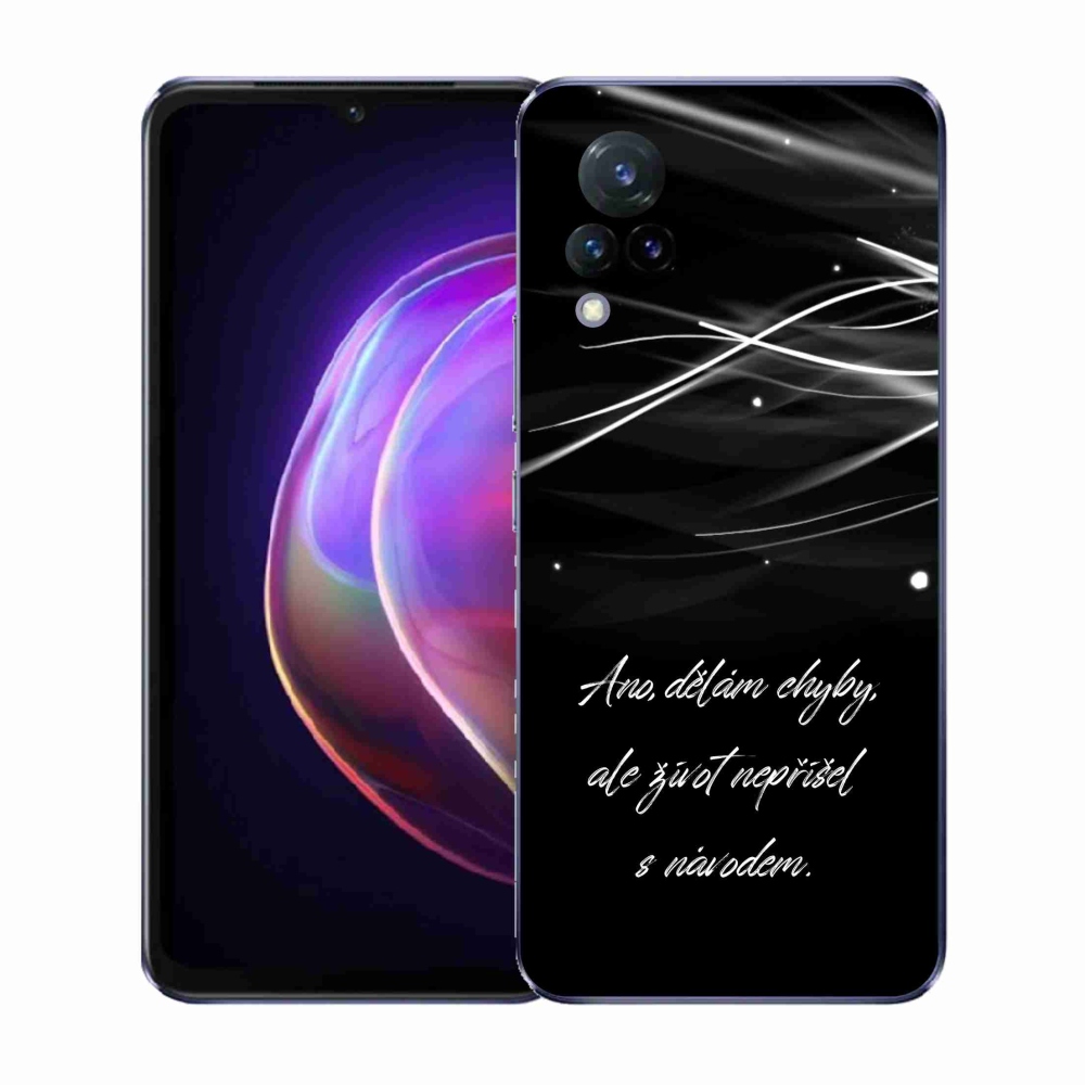 Gélový kryt mmCase na Vivo V21 4G/5G - citát čierne pozadie