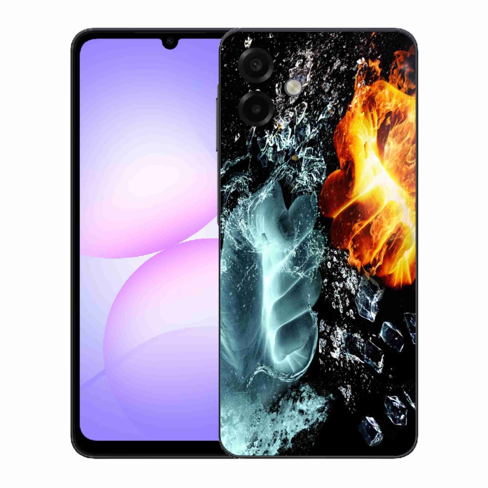 Gélový kryt mmCase na Samsung Galaxy A07 4G - voda a oheň