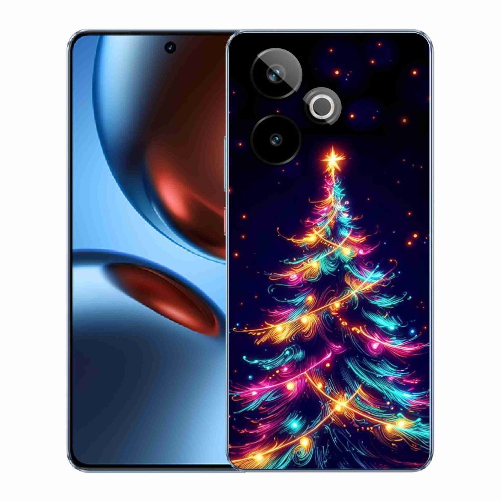 Gélový kryt mmCase na Realme GT 7 5G/GT 7T 5G - neónový vianočný stromček