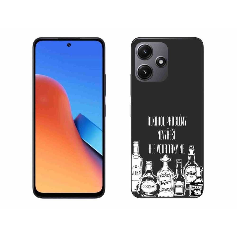 Gélový kryt mmCase na Xiaomi Redmi 12 5G - vtipný text čierne pozadie