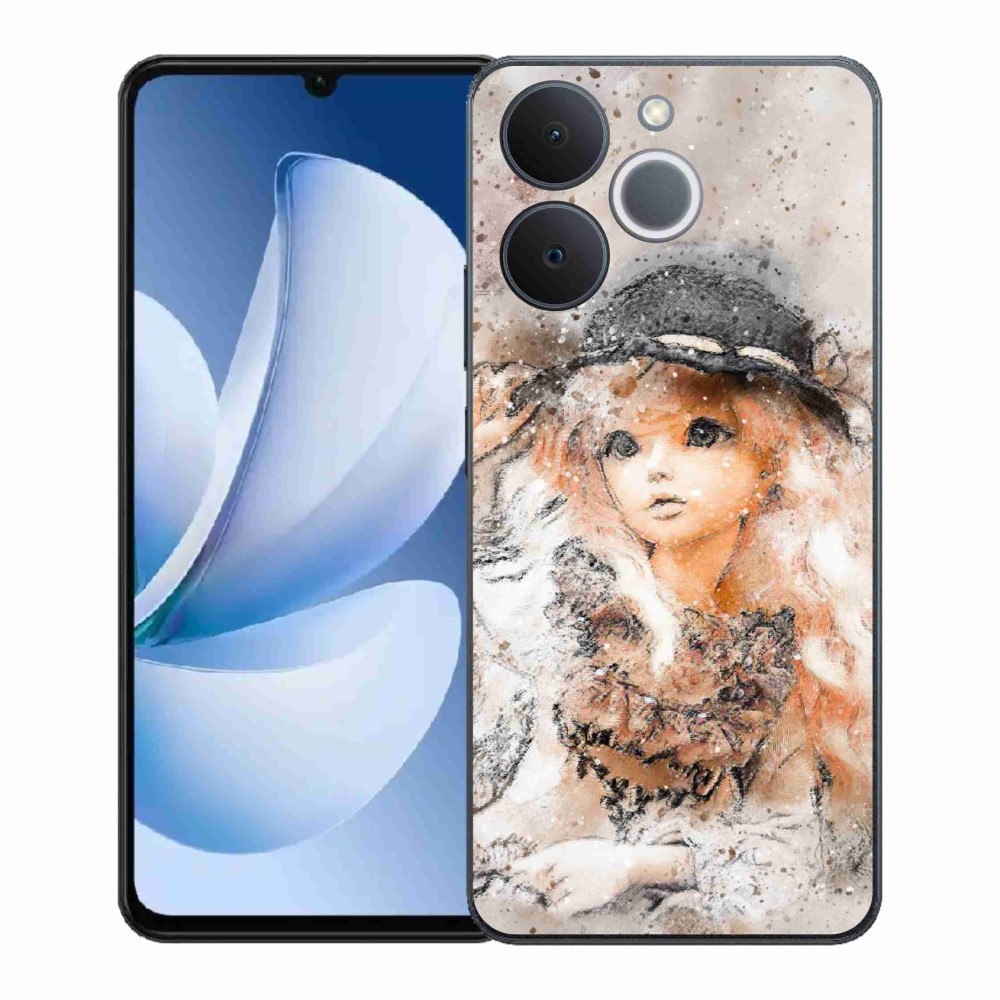 Gélový kryt mmCase na Realme Note 70T - dievčatko s klobúkom