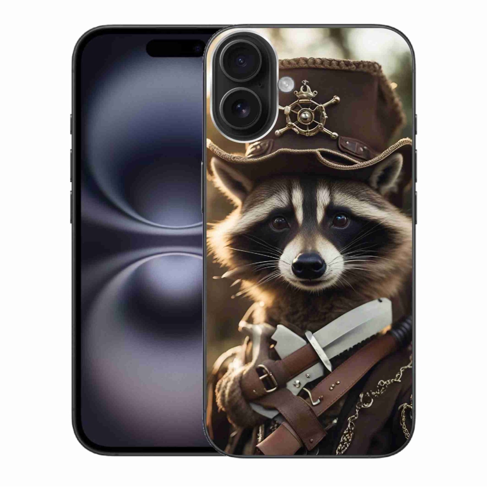 Gélový kryt mmCase na iPhone 16 Plus - mýval v uniforme