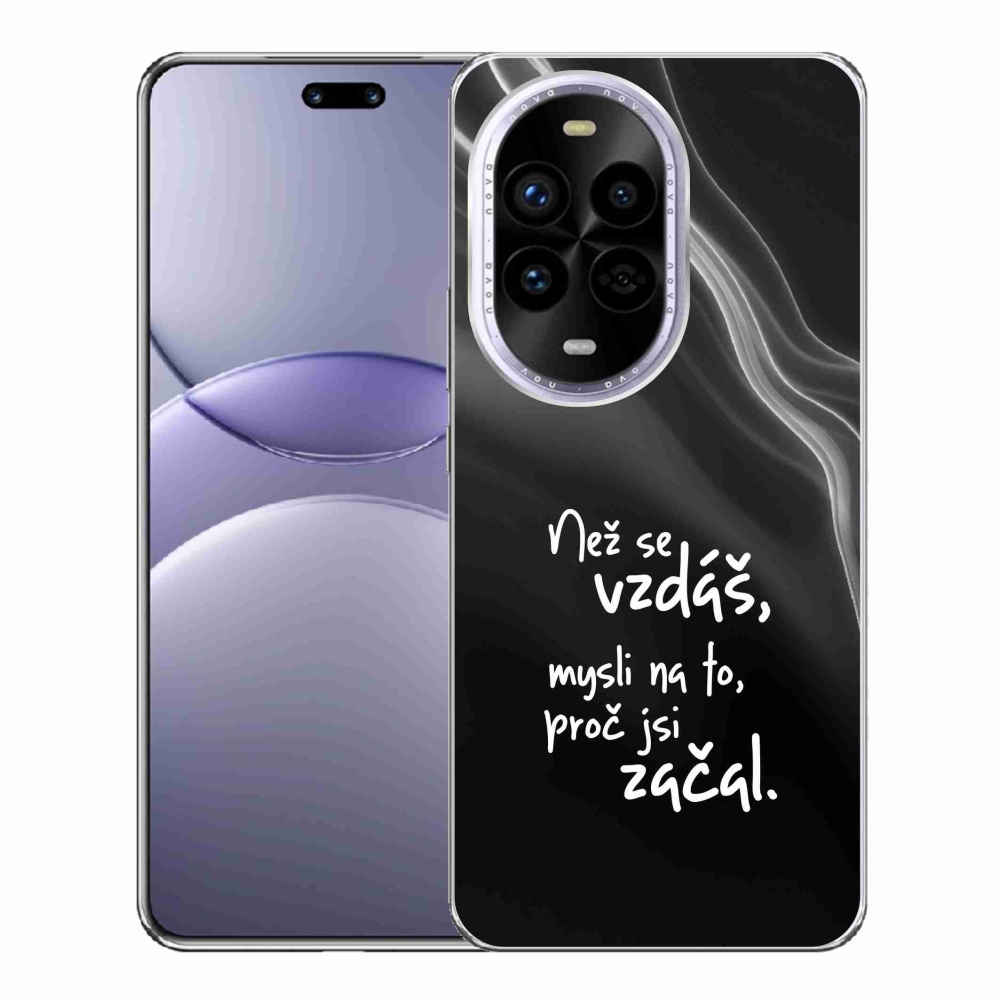 Gélový kryt mmCase na Huawei Nova 13 Pro 5G - citát 2 čierne pozadie