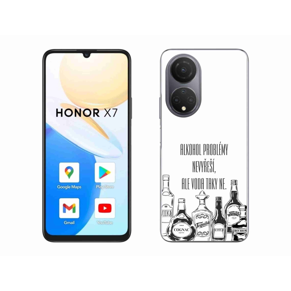 Gélový kryt mmCase na Honor X7 - vtipný text biele pozadie