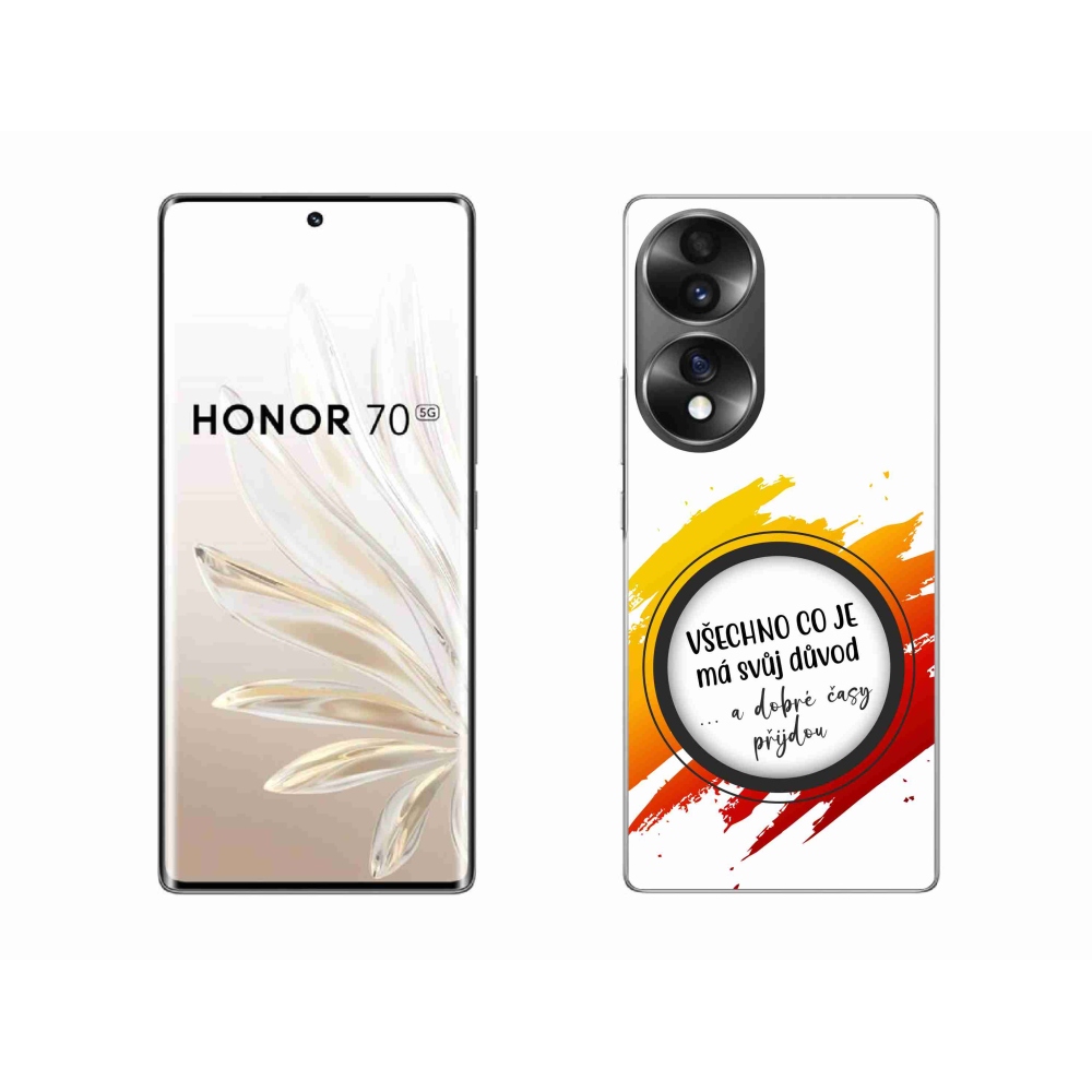 Gélový kryt mmCase na Honor 70 - citát 3 biele pozadie