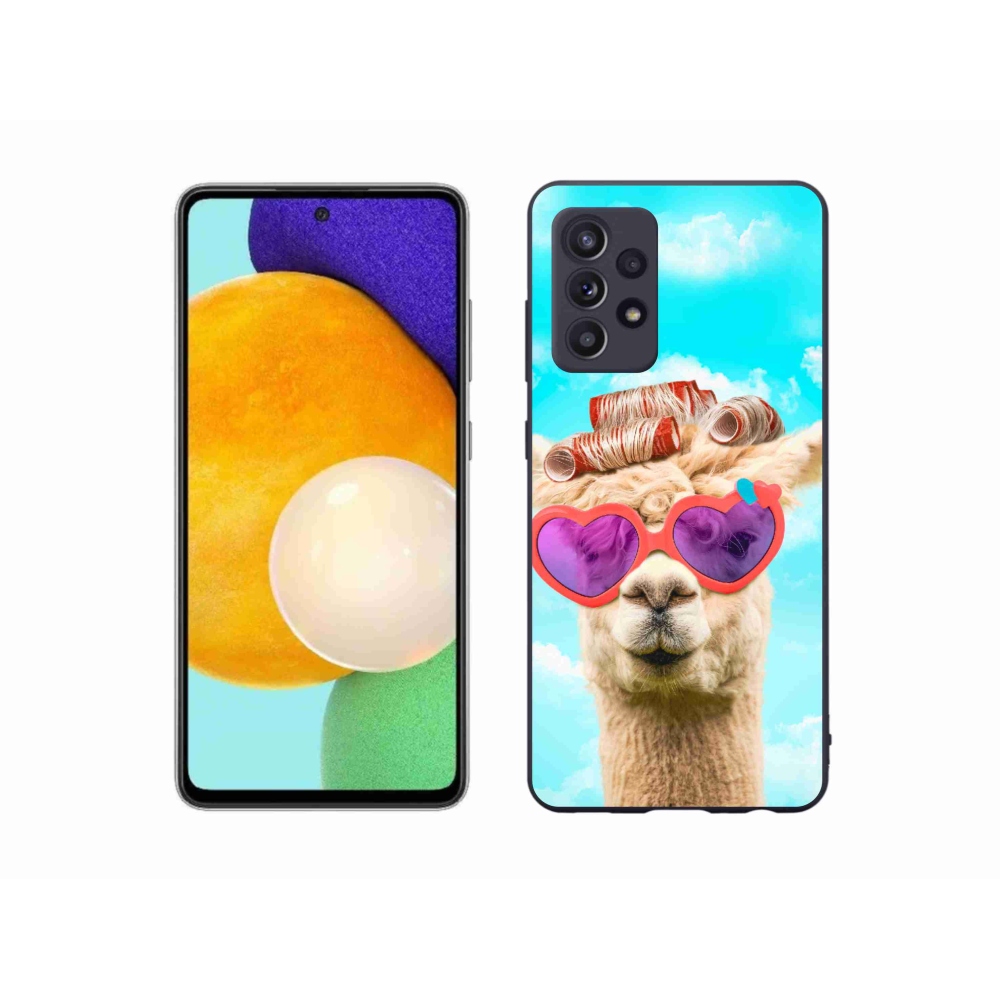 Gélový kryt mmCase na Samsung Galaxy A52s 5G - lama s okuliarmi