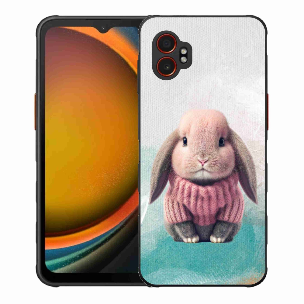 Gélový kryt mmCase na Samsung Galaxy Xcover 7 Pro - zajačik vo svetri
