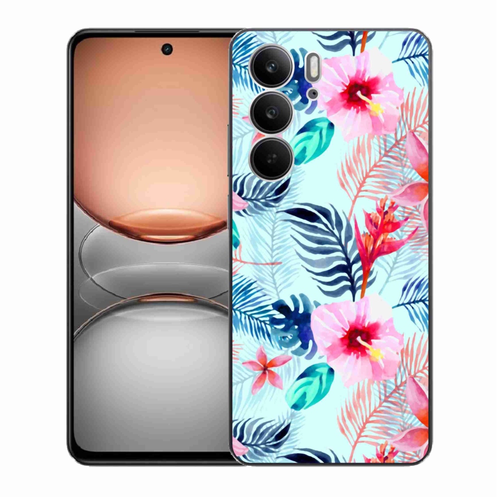 Gélový kryt mmCase na Realme C75 - kvety