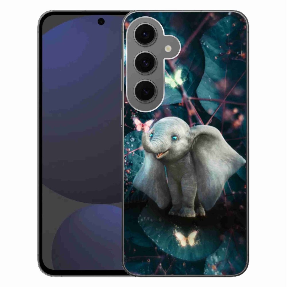 Gélový kryt mmCase na Samsung Galaxy S24 FE - roztomilý slon