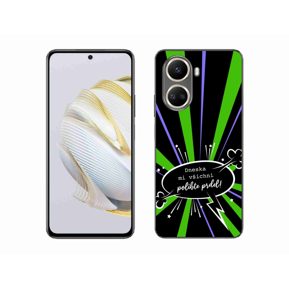 Gélový kryt mmCase na Huawei Nova 10 SE - vtipný text 15 čierne pozadie