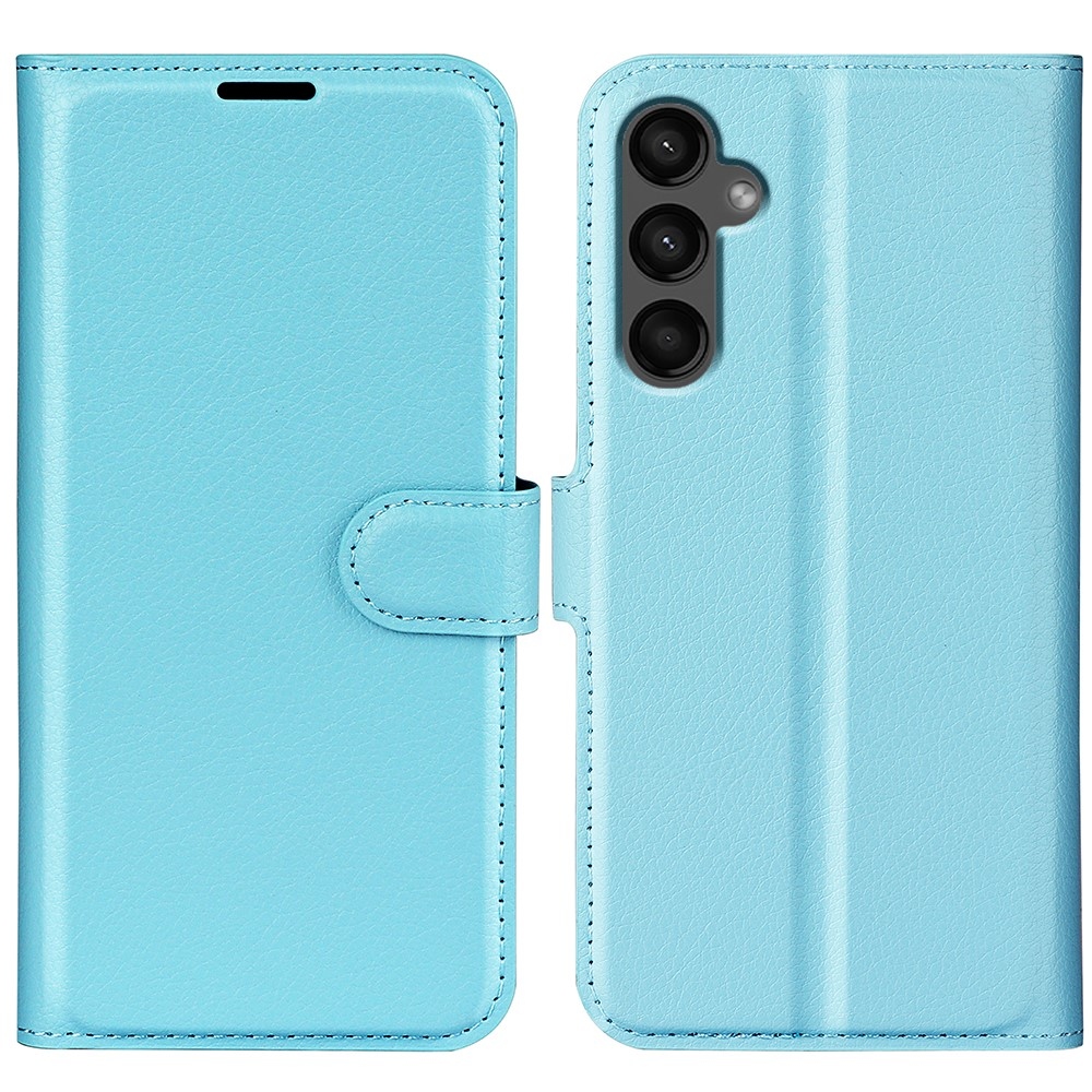 Litchi knižkové púzdro na Samsung Galaxy A15 4G/5G - modré