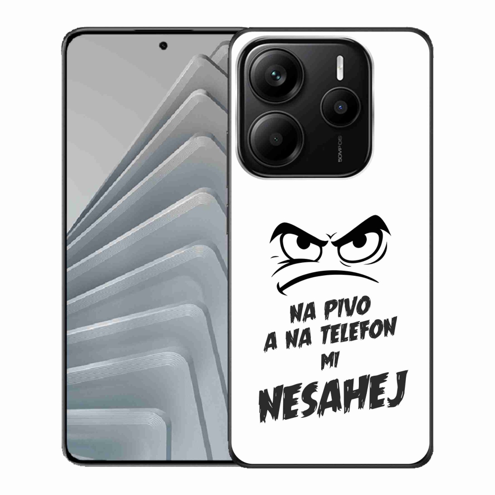 Gélový kryt mmCase na Xiaomi Redmi Note 14 5G - pivný motív 2 biele pozadie