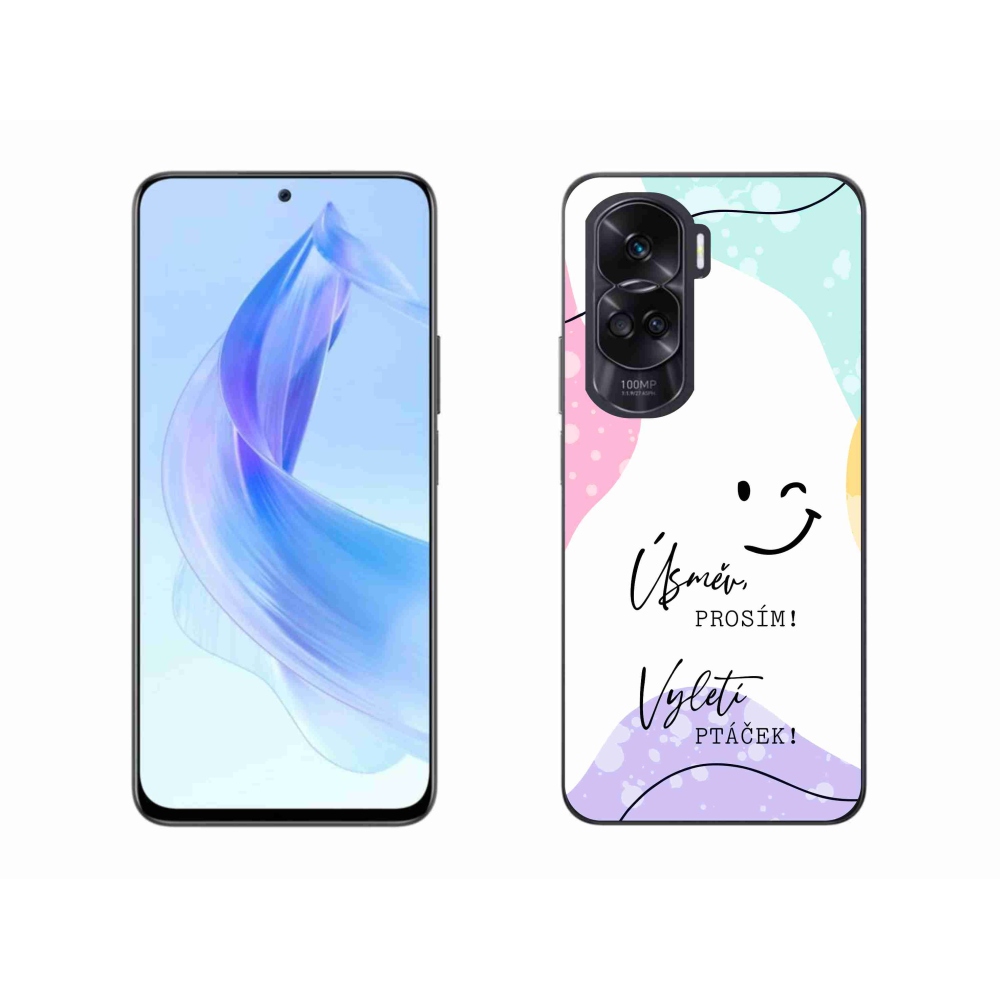 Gélový kryt mmCase na Honor 90 Lite - vtipný text 4 biele pozadie