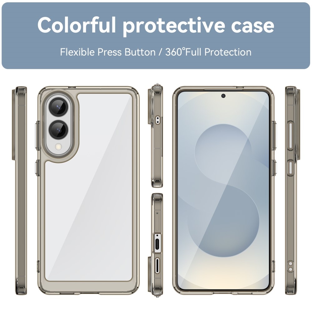 Gélový obal s pevným chrbtom na Samsung Galaxy S25 Edge - šedý
