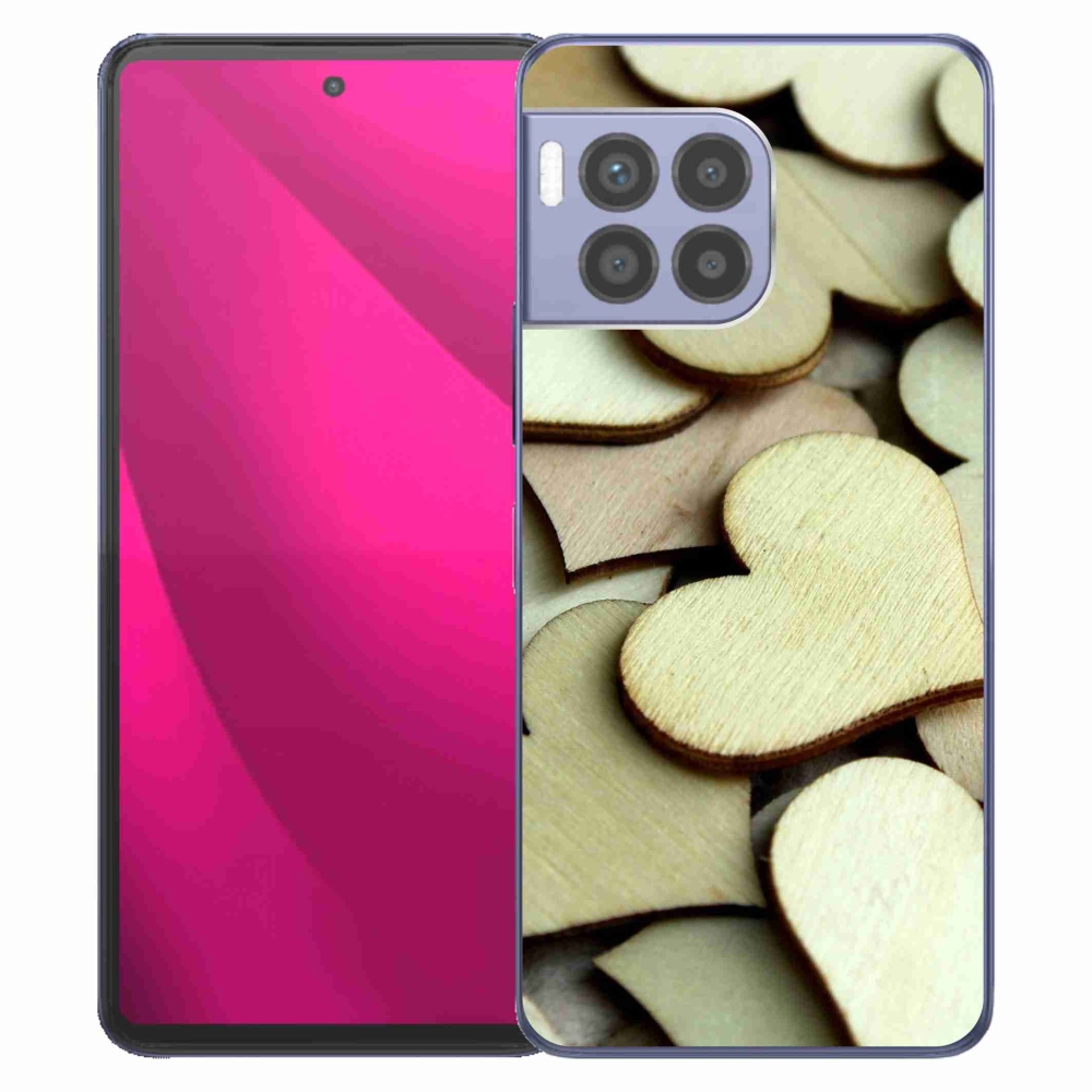Gélový kryt mmCase na T-Mobile T Phone 2 Pro - drevené srdiečka