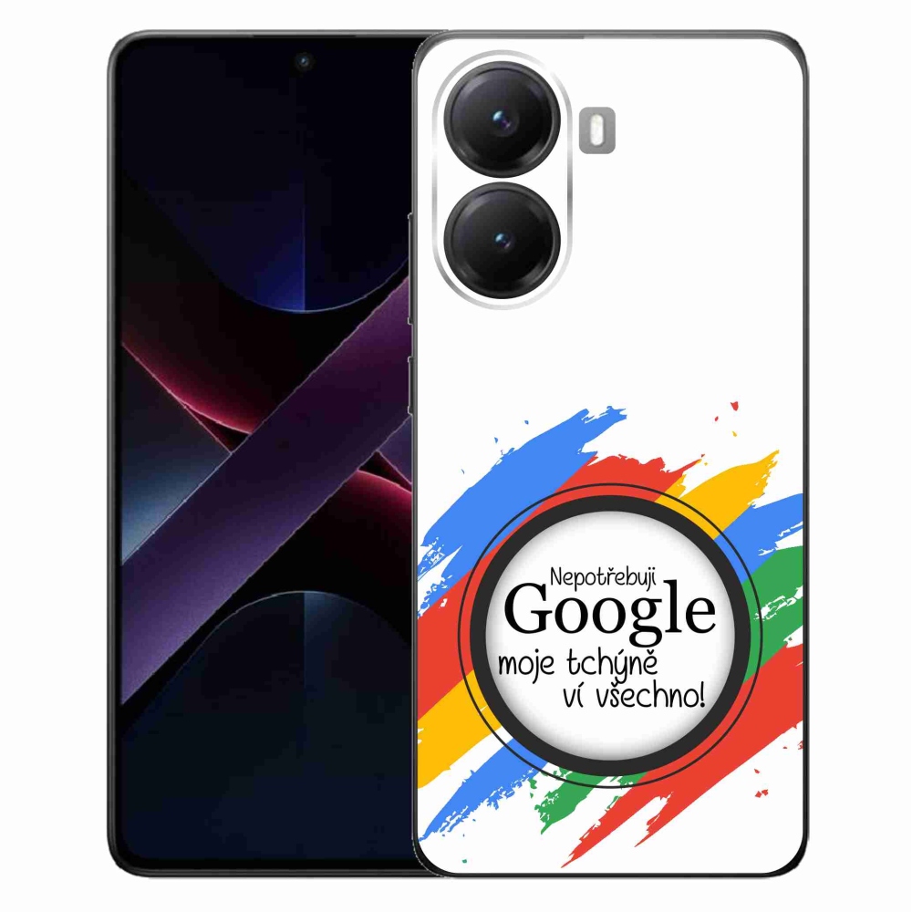 Gélový kryt mmCase na Xiaomi Poco X7 Pro 5G - svokra vie všetko biele pozadie